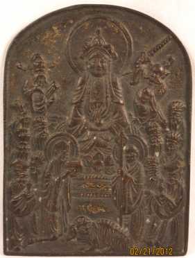 Buddhist Bronze Votive plaque