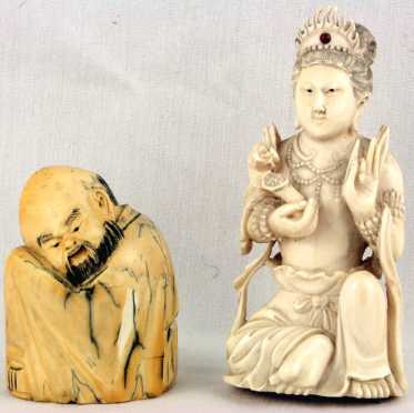 Two Asian Ivory Carvings