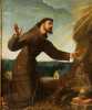 Italian School, 18/19th century oil on canvas of St. Frances of Assisi receiving the stigmata