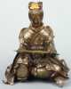 Mixed Metal Figural Bronze Statue of a Female seated figure