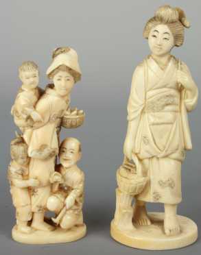 Two Japanese Ivory Carvings