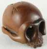 Carved Wooden Katabori Netsuke of a skull