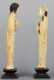 Two Antique Chinese Carved Ivory and Polychrome Figures