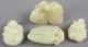 Lot of Four Miniature White Jade Carvings