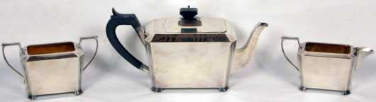 Art Deco English Silver Tea Set., S. Blanchensee & Son Ltd