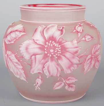 Webb Glass Vase, attributed
