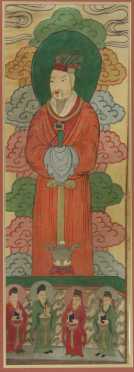 Chinese Watercolor of a Male Ancestor