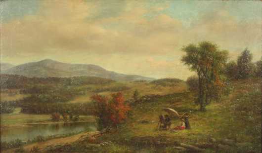 Robert Spear Dunning,  oil on canvas landscape