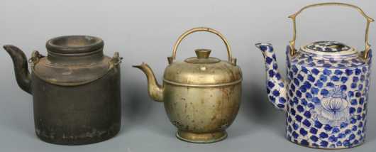 Three Japanese/Chinese Tea Pots