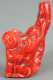 Seven Chinese Contemporary Dyed Red Coral Carvings