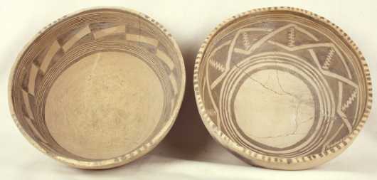 Two Anasazi Decorated Bowls