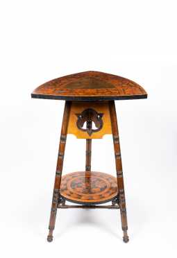 C1890 Inlaid Continental Two Tier Stand