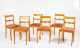 Set of Six Swedish Biedermeier Maple Side Chairs