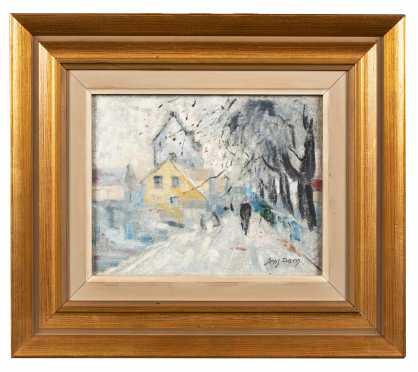 Winter Scene Oil on Artist Board