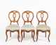 Two Sets of 19thC Swedish Biedermeier Side Chairs