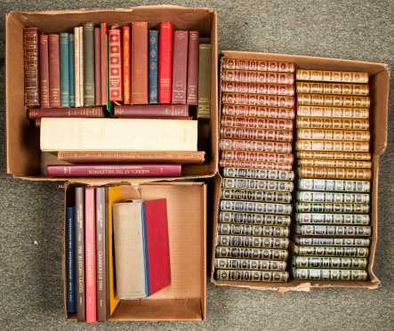 Three Boxes of Miscellaneous Leather Books