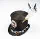 Western Leather Shirt and Native American Decorated Top Hat
