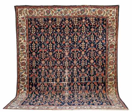 Semi-Antique Heriz Room Size Oriental Rug