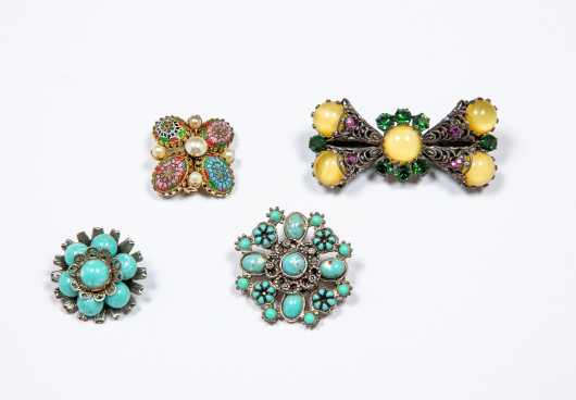 Four Costume Brooches