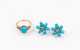 14K and Turquoise Ring and Earrings
