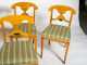 Set of Six Figured Maple Biedermeier Side Chairs