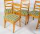 Set of Six Biedermeier Style Light Wood Side Chairs