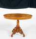 Oval Swedish Victorian Table with Fancy Veneer Top