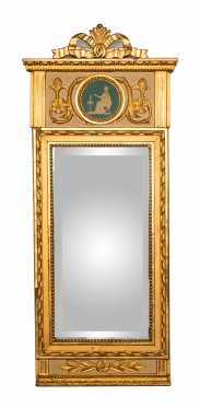 19thC Swedish Gilded Mirror with Classical Influence