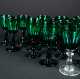 Set of Seventeen Blown Emerald Green Cordials