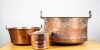 Swedish Lot of Antique Copper Cooking and Fireplace Pots