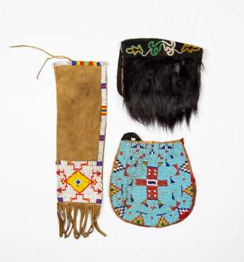 Three 20thC Native American Beaded Bags