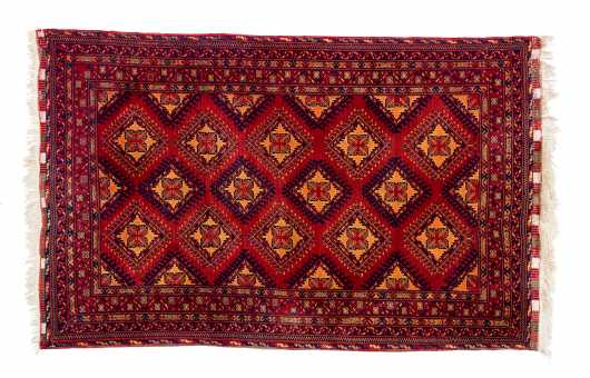 Modern Afghan Scatter Size Oriental Rug