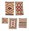 Five Navajo Scatter Size Rugs/ Weavings