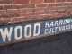 "Walter A. Wood" Painted Wood Form Equipment Advertising Sign