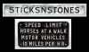 Cast Iron E20thC Road Sign - Horses and Cars Plus Another Sign