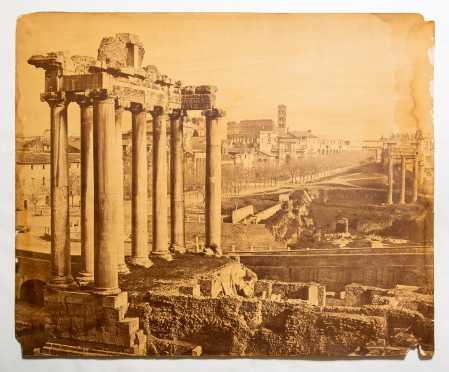 19th Century Albumen Photographic Print, Roman Ruins