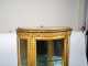 French Style Paint Decorated and Glass Curio Cabinet
