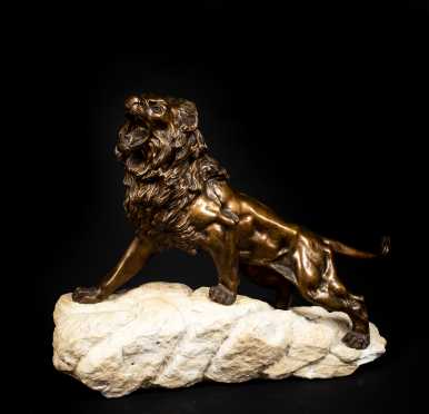 James Andry, French, 20thC, "Roaring Lion"