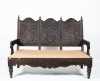 Intricately Carved Asian Export Settee