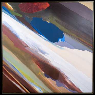 Barbara Page, USA (20thC), Acrylic on canvas titled, "Stick Pond"