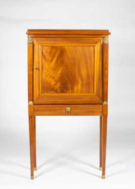 E20thC Mahogany Biedermeier Style Cabinet on Tall Legs