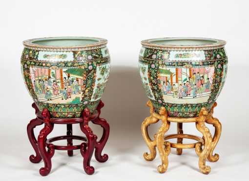 Pair of Chinese Planters