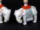 Pair of Elephant Porcelain Chinese Export Candleholders