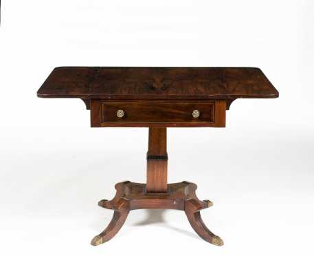 E19thC English Rosewood One Drawer Work Table