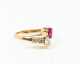 Diamond and Ruby Moi et Toi Ring in 14K