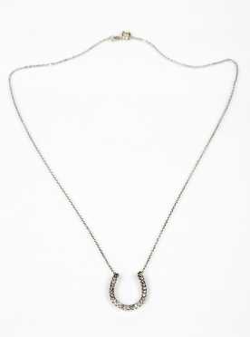 14K Diamond Horseshoe Necklace
