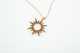 14k Rose Gold and Champagne Diamond Sun Necklace