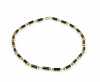 10K Gold and Onyx Barrel Link Necklace