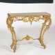 Brass French LXV Style Pier Table with Mirror
