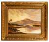 L19thC River and Mountain Landscape Painting